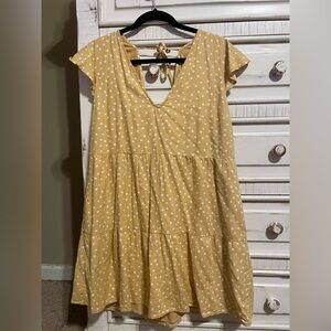 Yellow polka dot dress